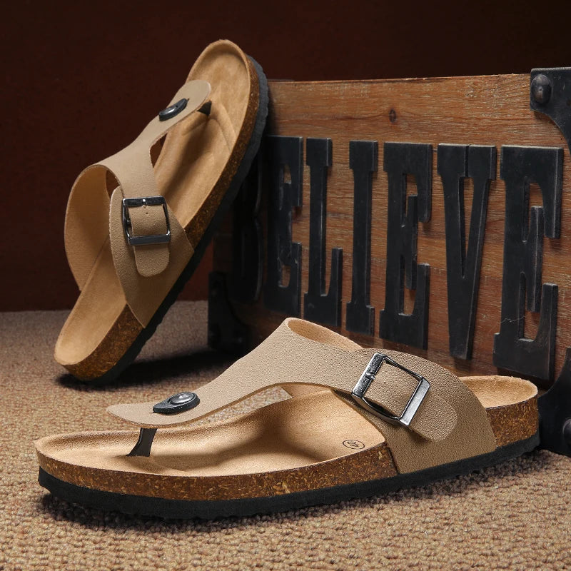 Men’s Casual Cork Flip Flops