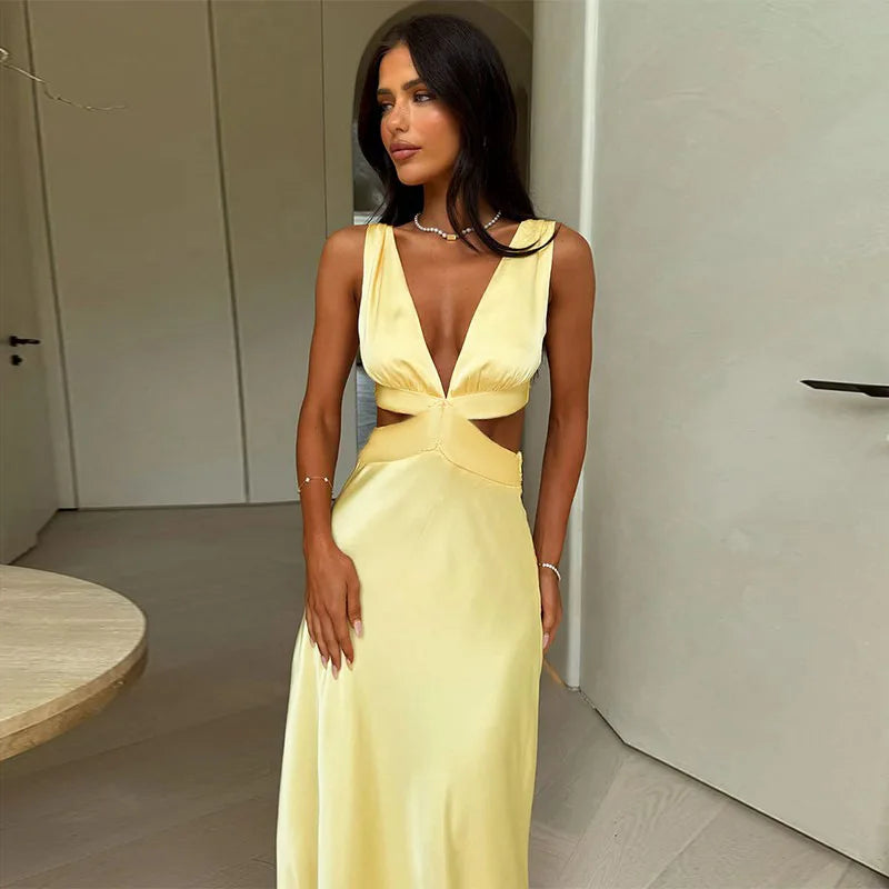 Deep V Bodycon Dress
