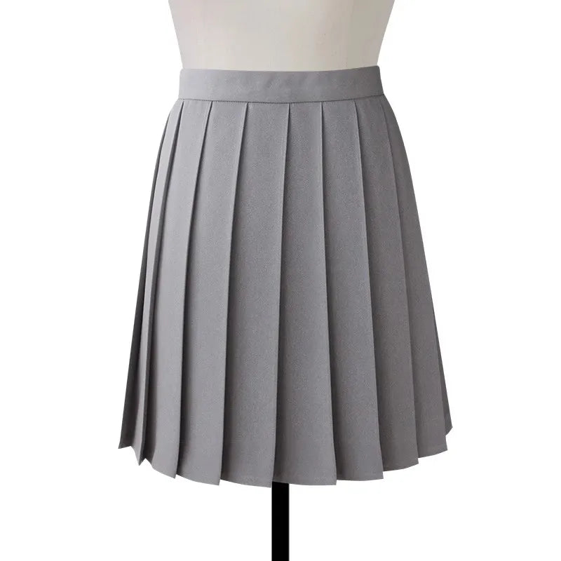 High Waist Pleated Midi Skirt
