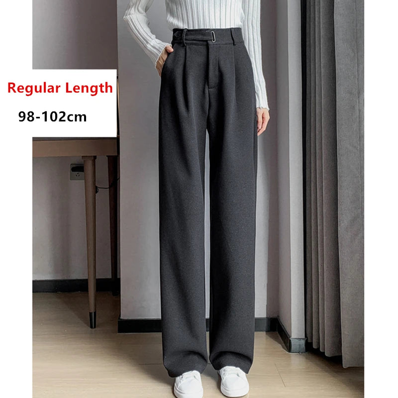 Wool Wide-Leg Trousers