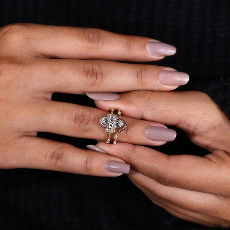 Lab Grown Marquise Diamond Ring