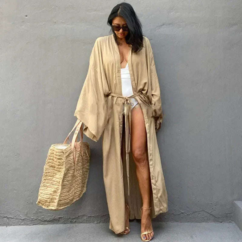 Beach Cover-Up Kimono Dress