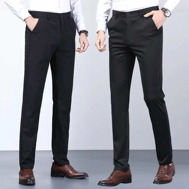 Elastic Slim Fit Business Trousers
