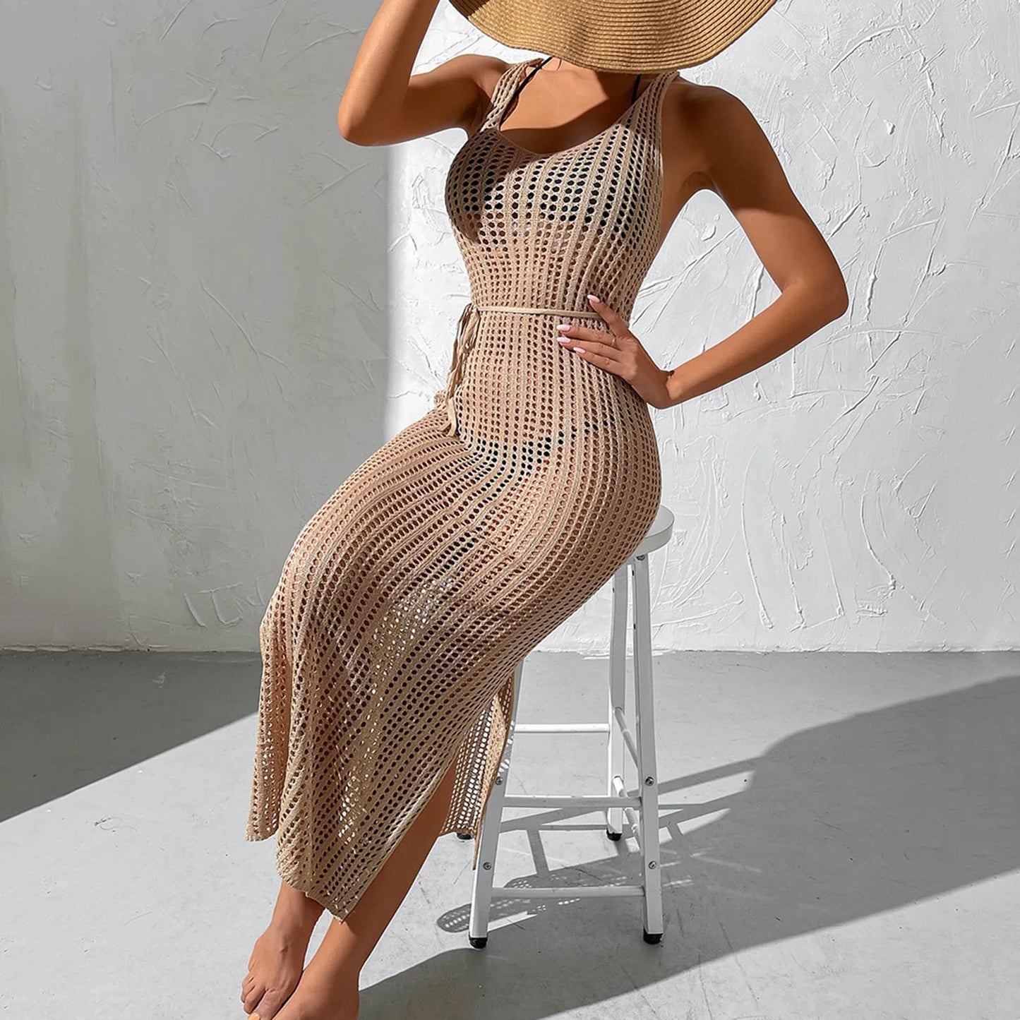Sarong Fishnet Beach Cover-Up