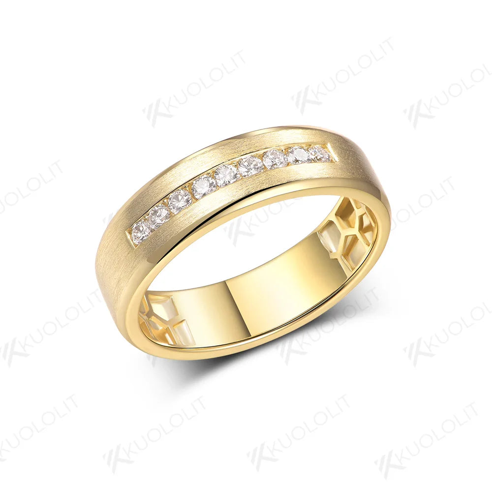 Lab Diamond Brushed Platinum Band