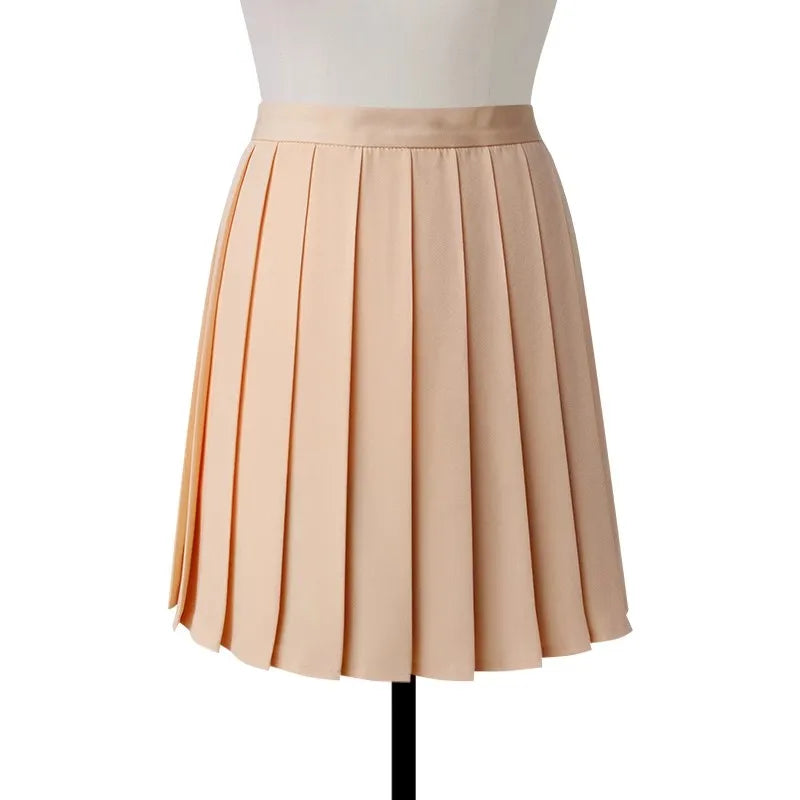 High Waist Pleated Midi Skirt