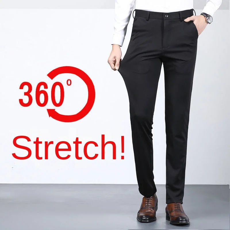 Elastic Slim Fit Business Trousers