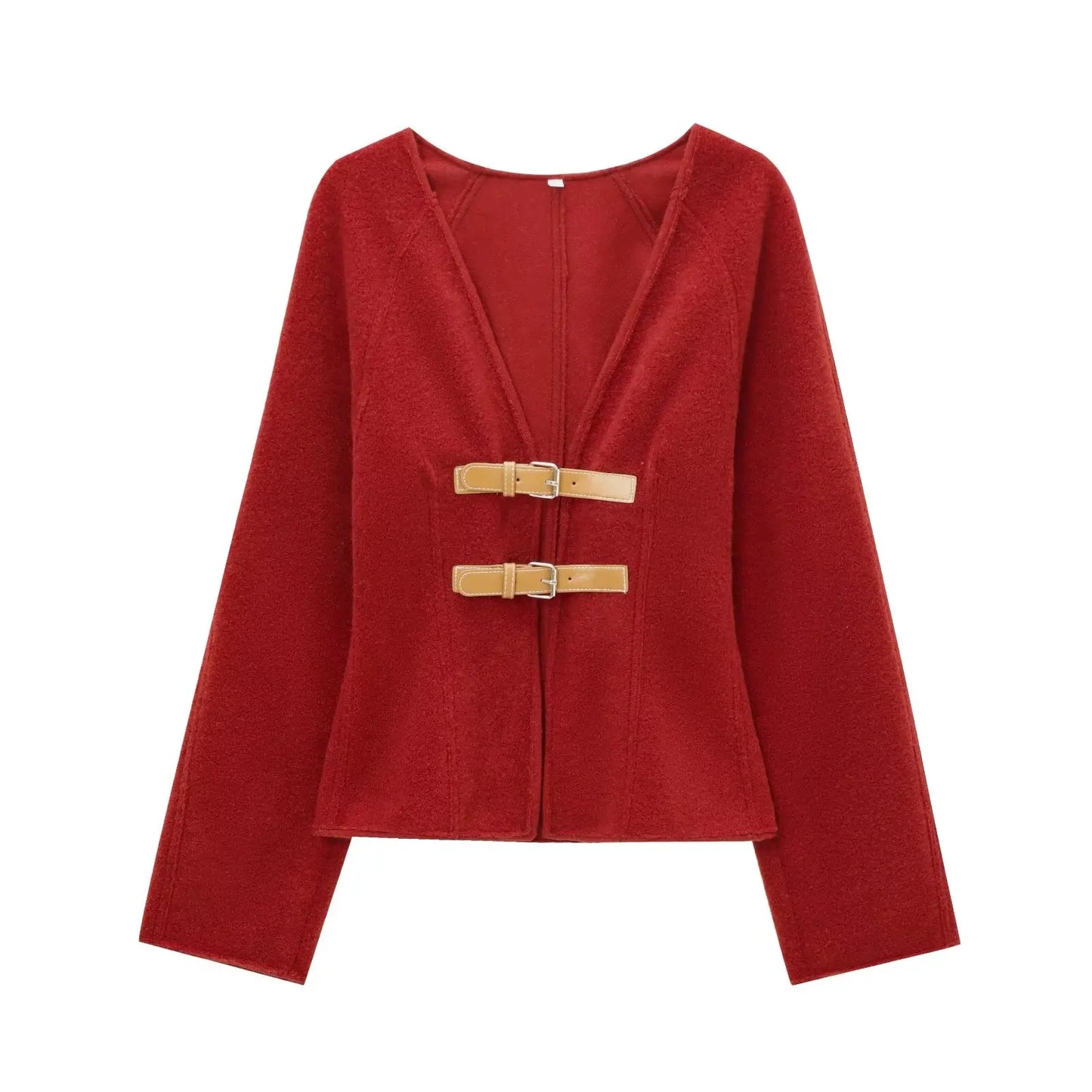 Retro Woollen Leather Coat