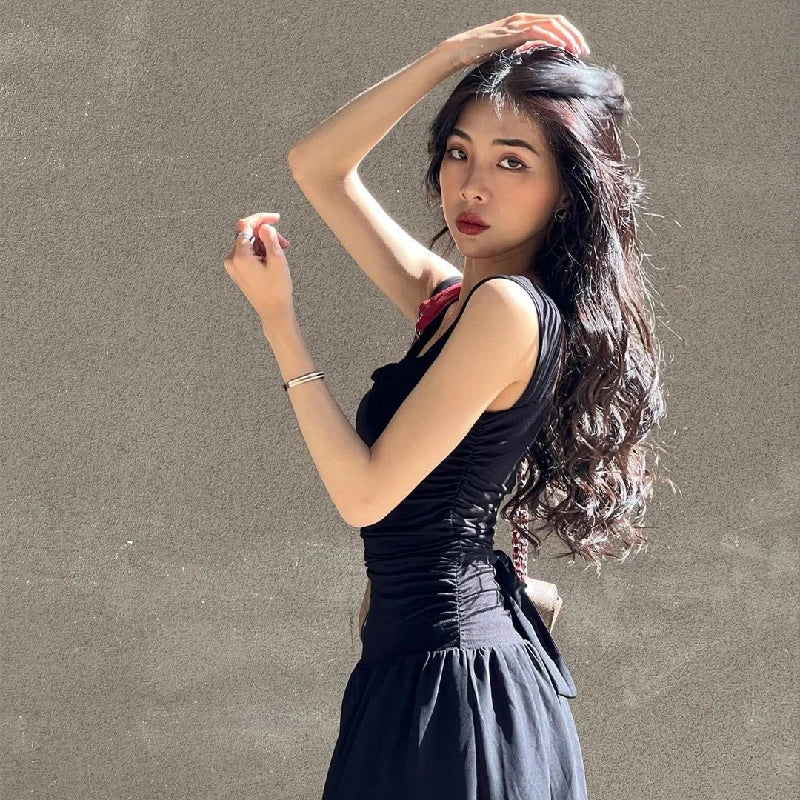 Ruched Slip Maxi Dress