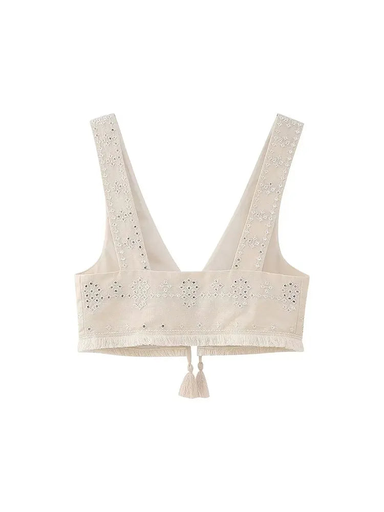 Y2K Embroidered Waistcoat