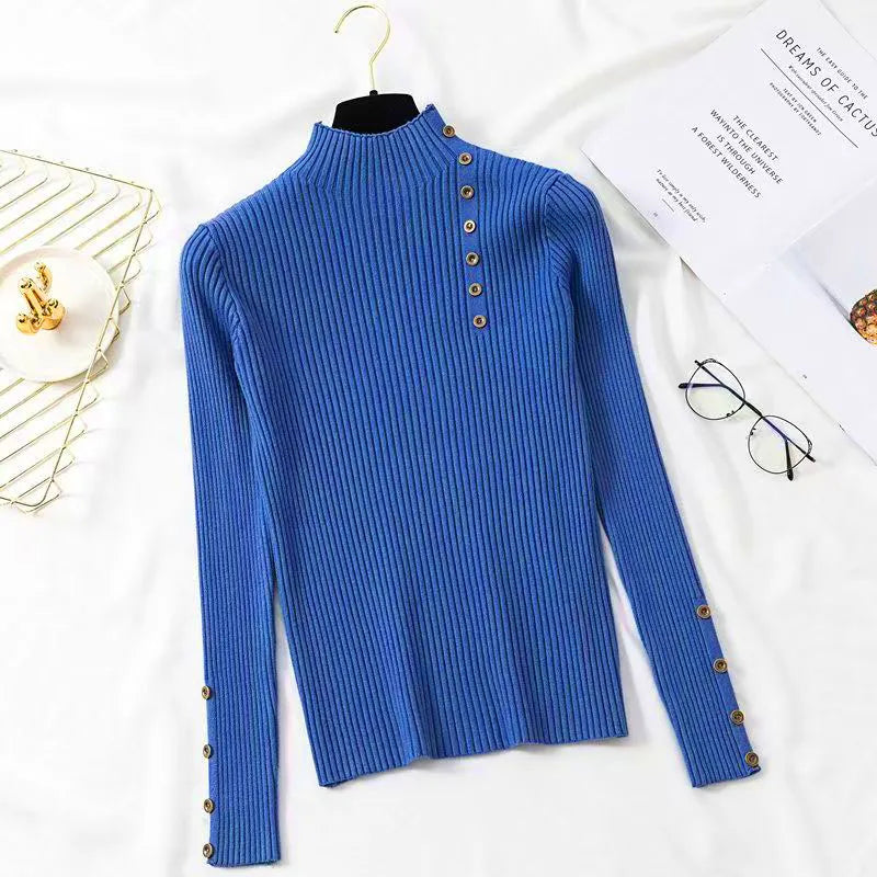 Slim Fit Turtleneck Knit Sweater