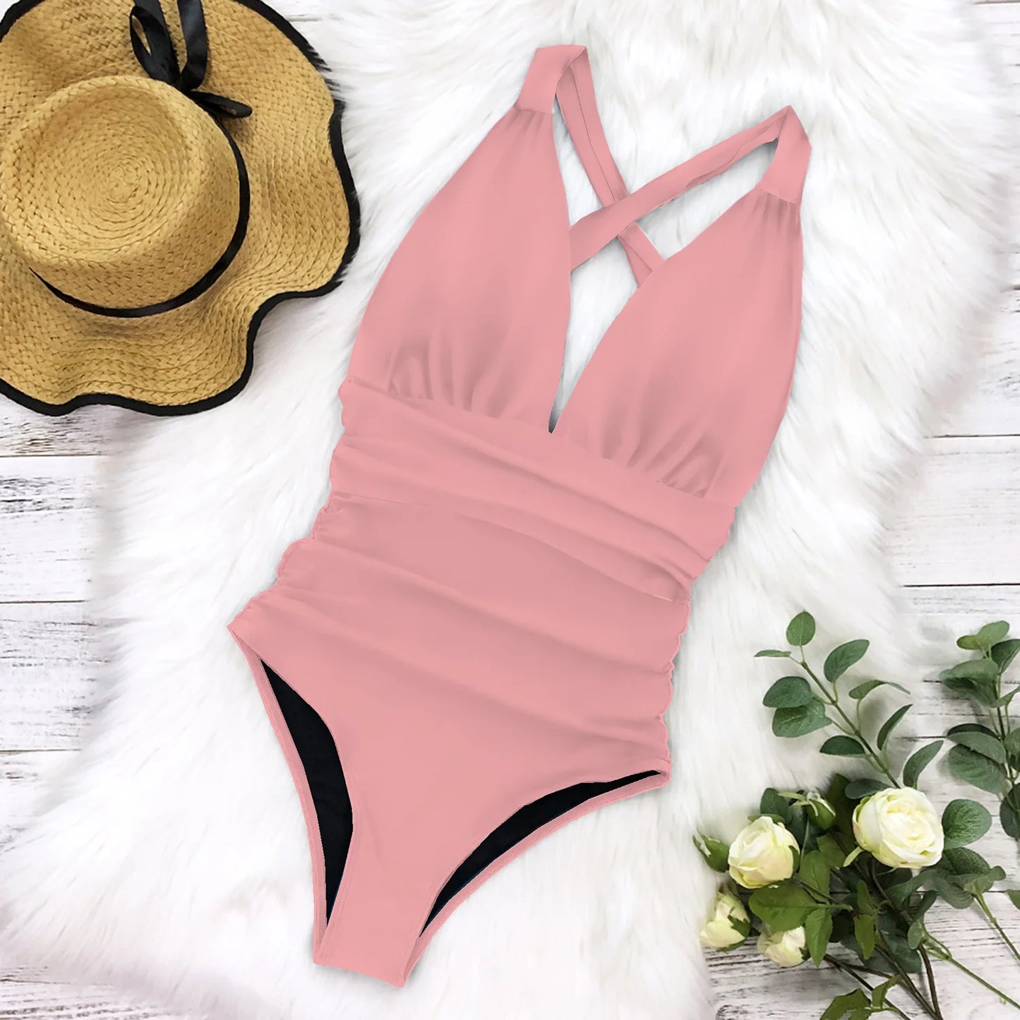 Floral Deep V Monokini