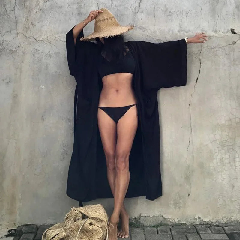 Beach Cover-Up Kimono Dress