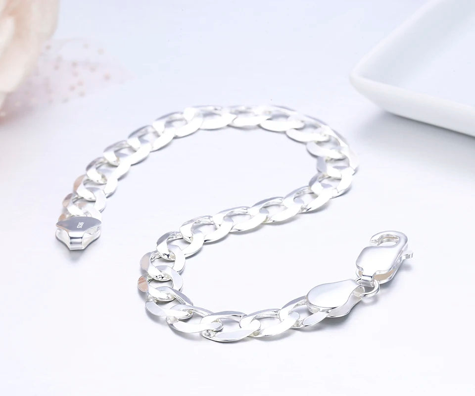 Sterling Silver Curb Bracelet