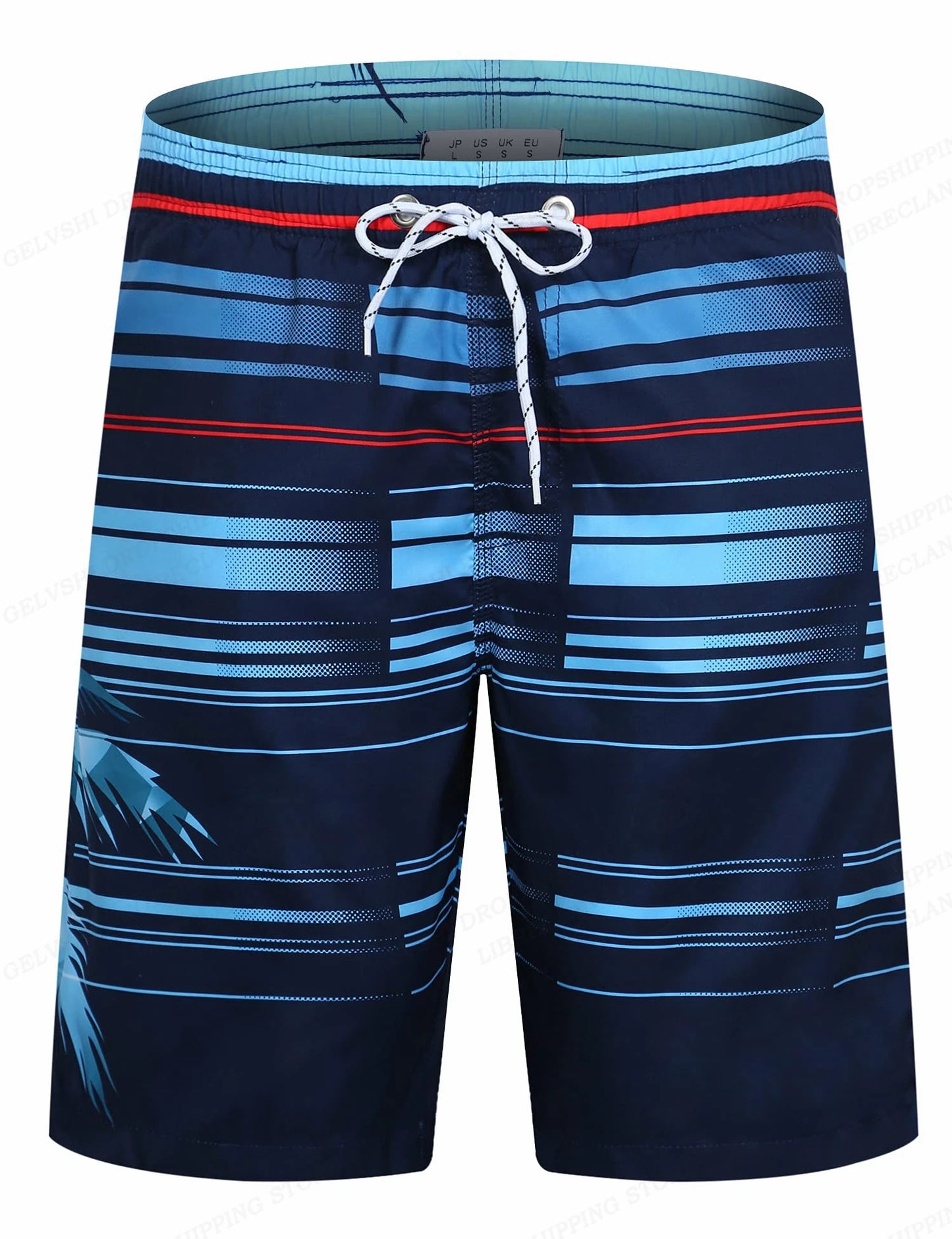 Men’s Striped Beach Swim Shorts