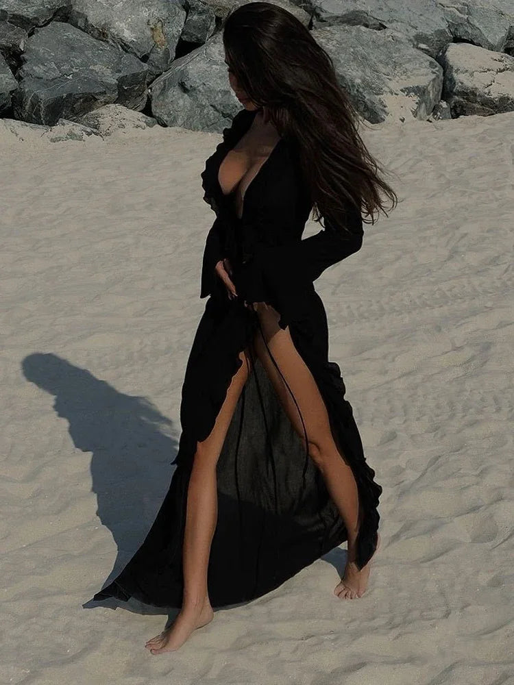 Ruffle Bikini Cover-Up