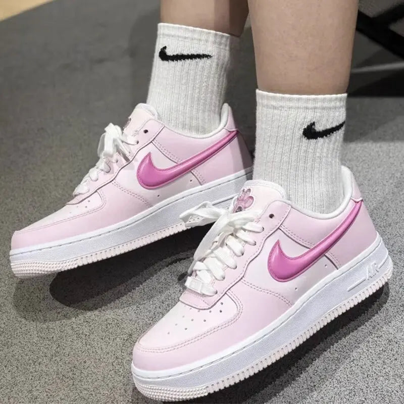 Nike Air Force Pink Cat Claws AF1 Women's Retro Sneakers
