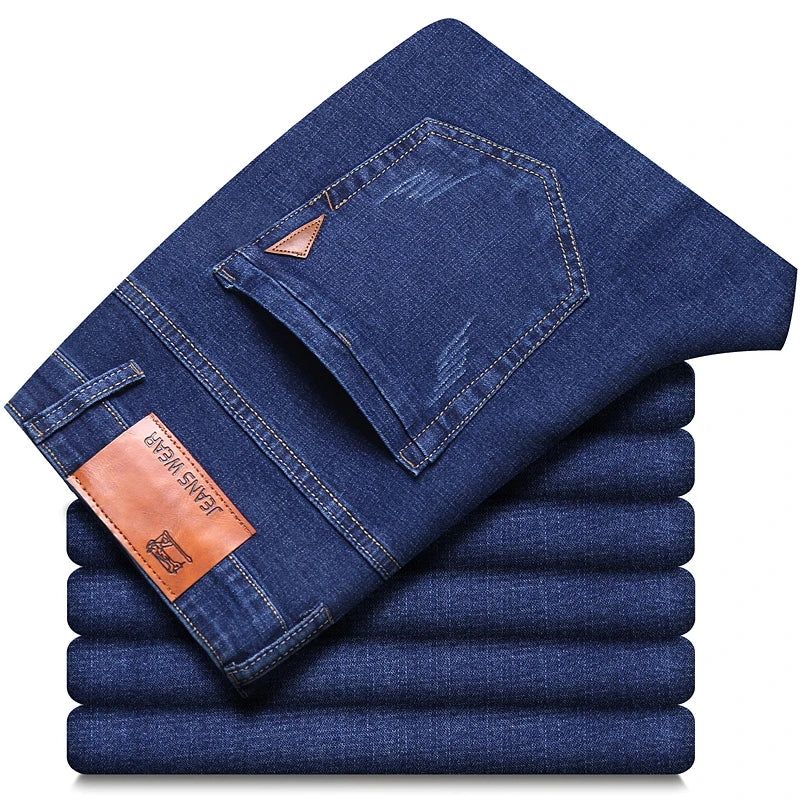 Straight Stretch Classic Denim Jeans
