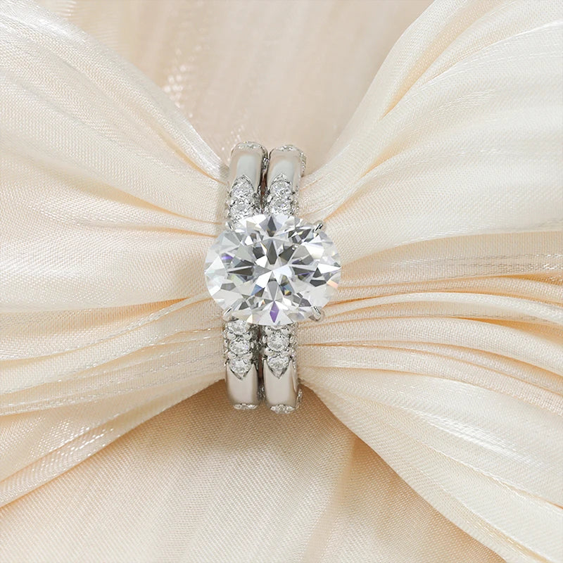 Silver 925 Moissanite Engagement Ring