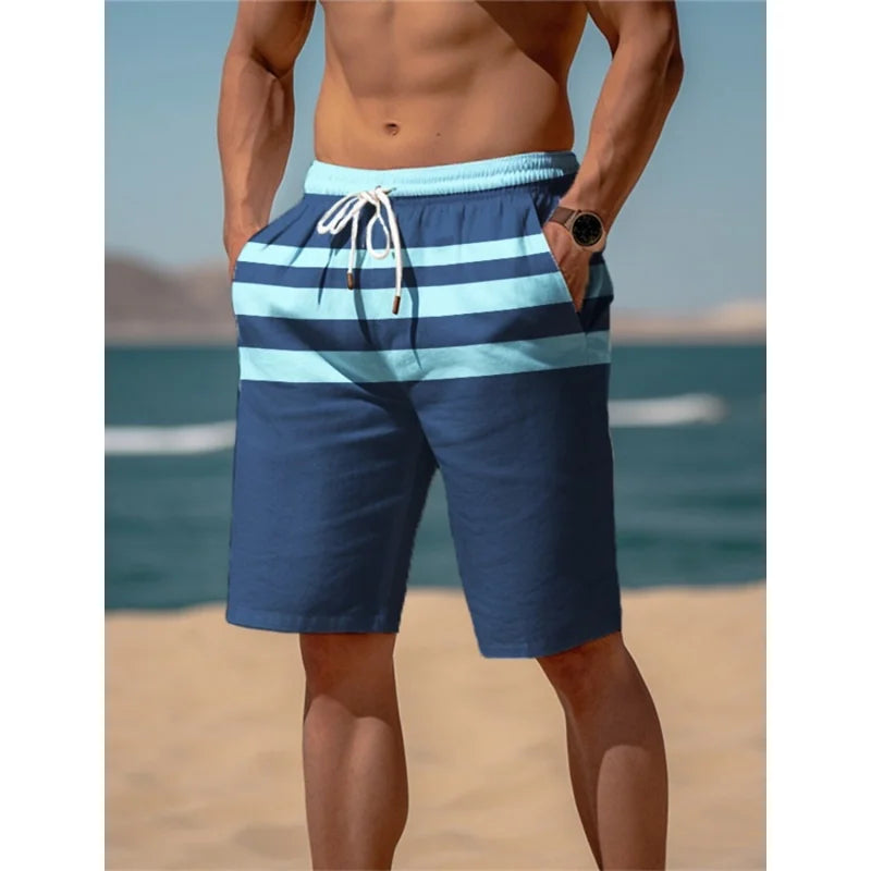 Men’s Colorful Striped Swim Trunks
