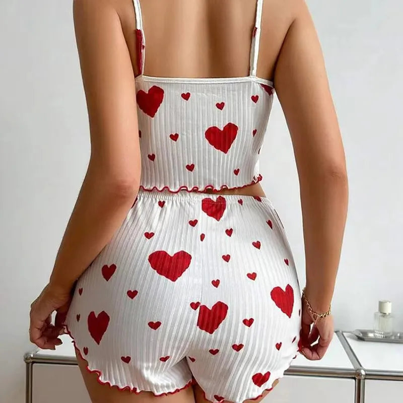 Love Print Summer Pajama Set