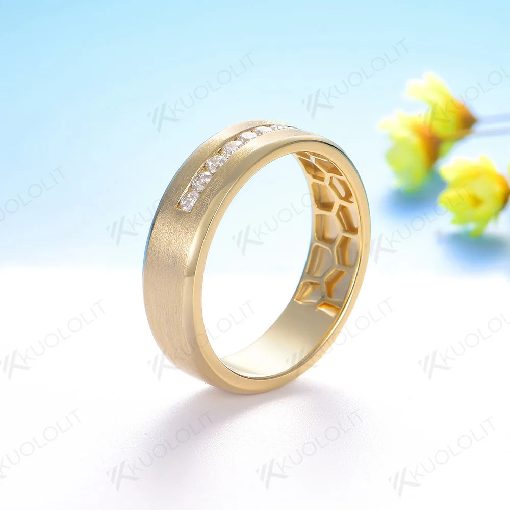 Lab Diamond Brushed Platinum Band