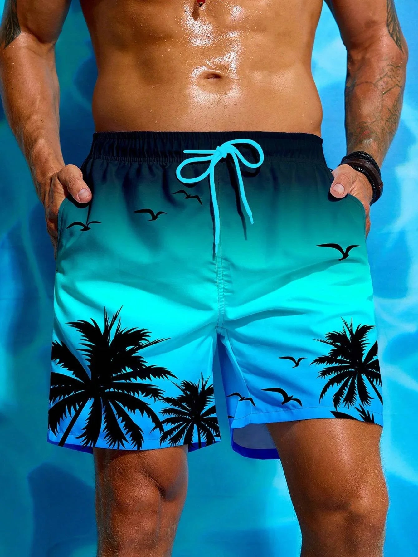 Men’s Gradient Graphic Swim Shorts