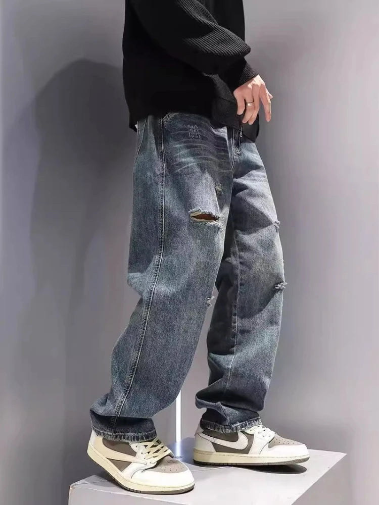 Vintage Ripped Baggy Denim Jeans