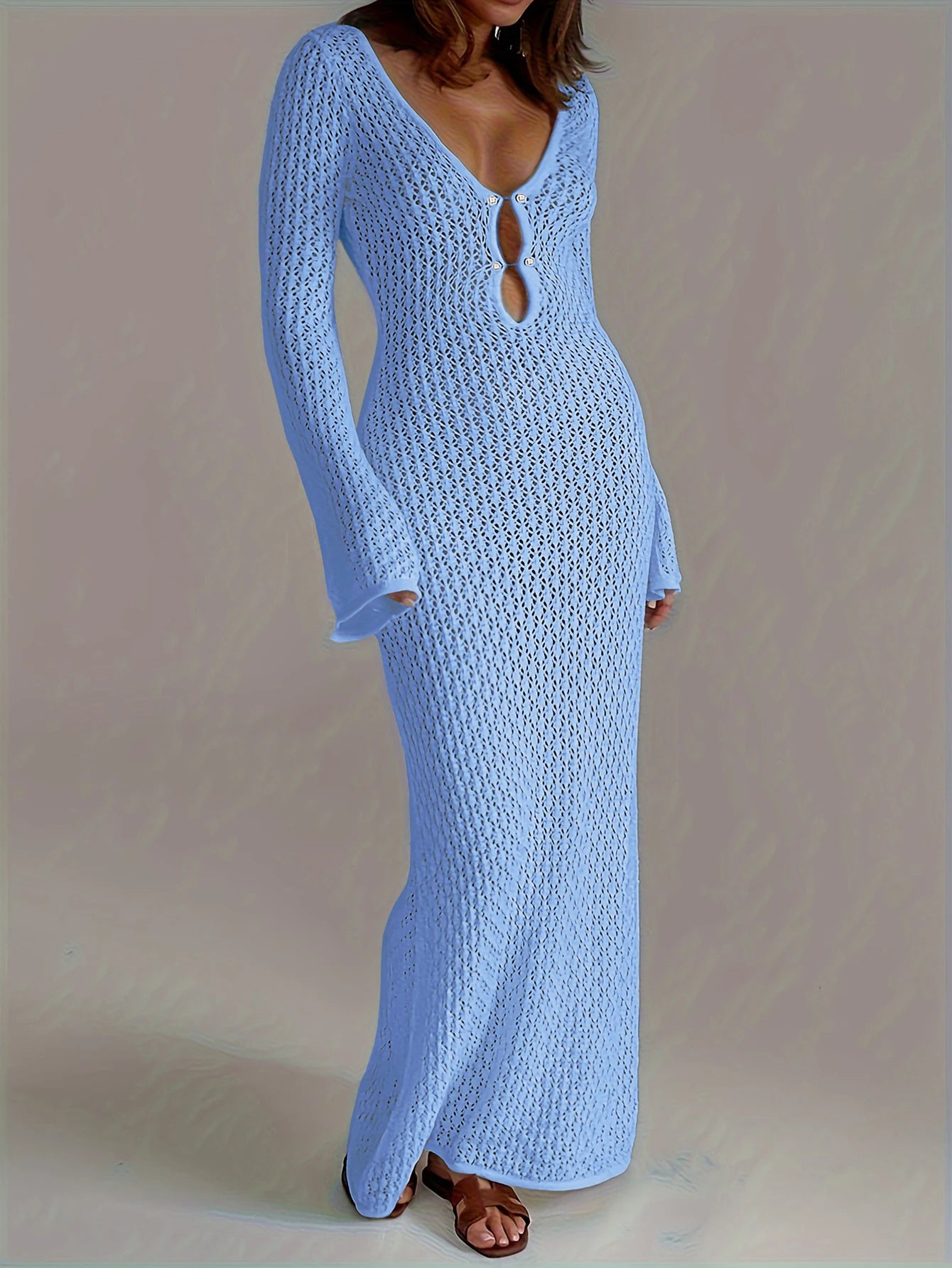 White Knit Cover-Up Dress
2/2