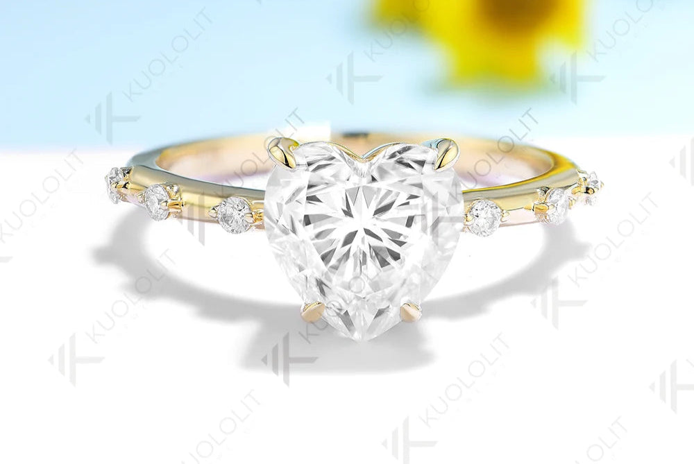 3CT Heart Diamond Ring