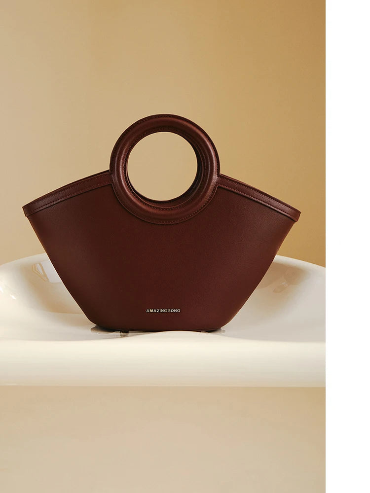Song Shell Leather Crossbody Bag