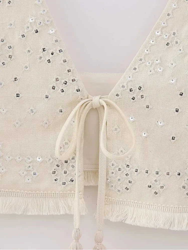 Y2K Embroidered Waistcoat