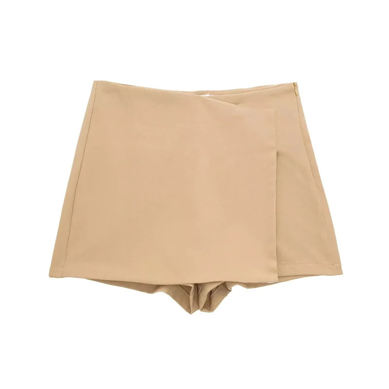 Asymmetric High Waist Skort