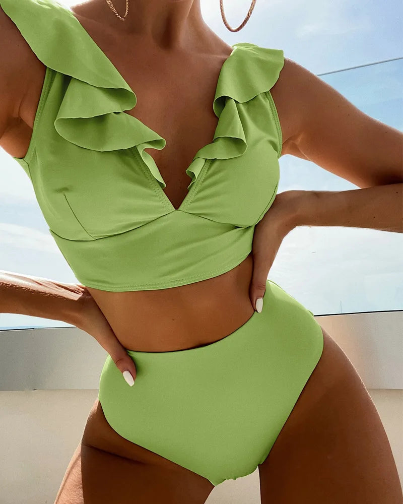 Ruffled Bikini Set Swimwear