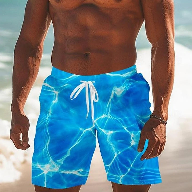 Men’s 3D Print Beach Shorts