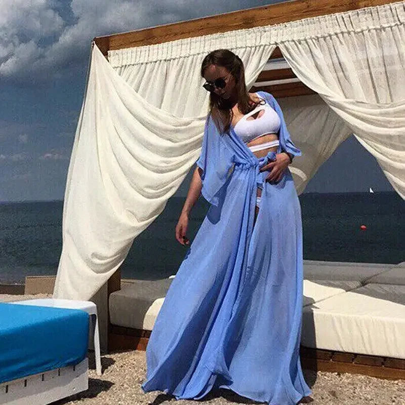 Mesh Bikini Cover-Up Cardigan