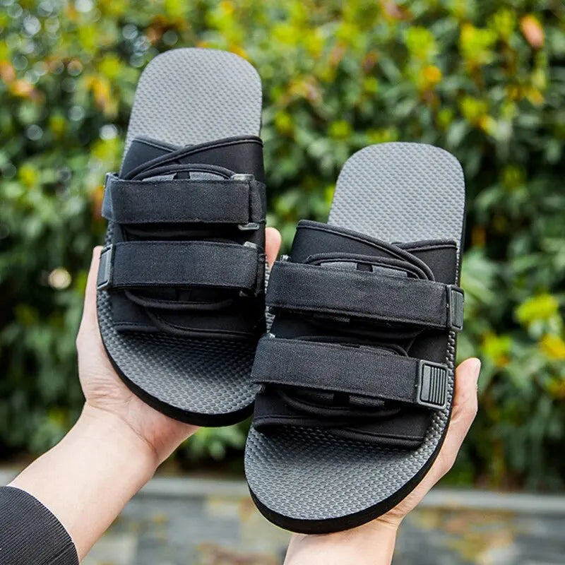 Unisex Hook & Loop Canvas Slippers