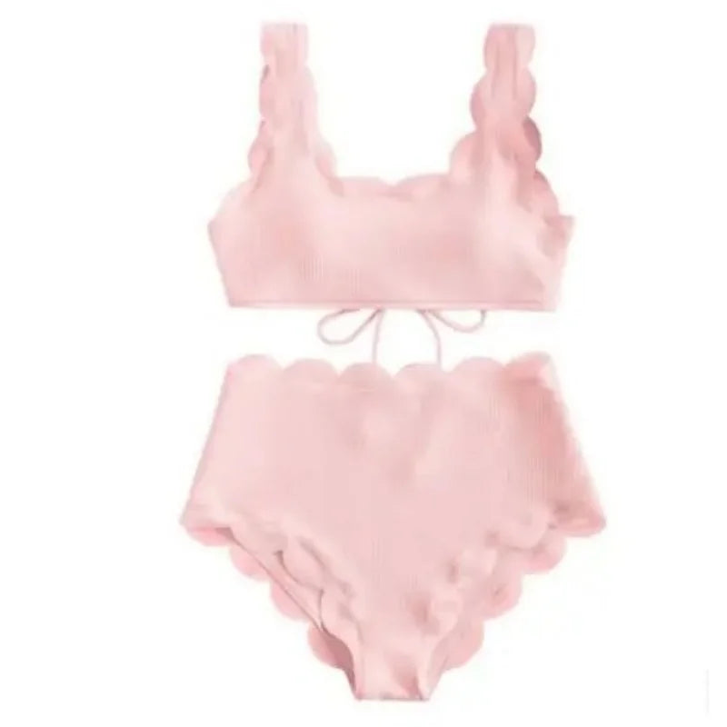 2025 Solid High Waist Bikini