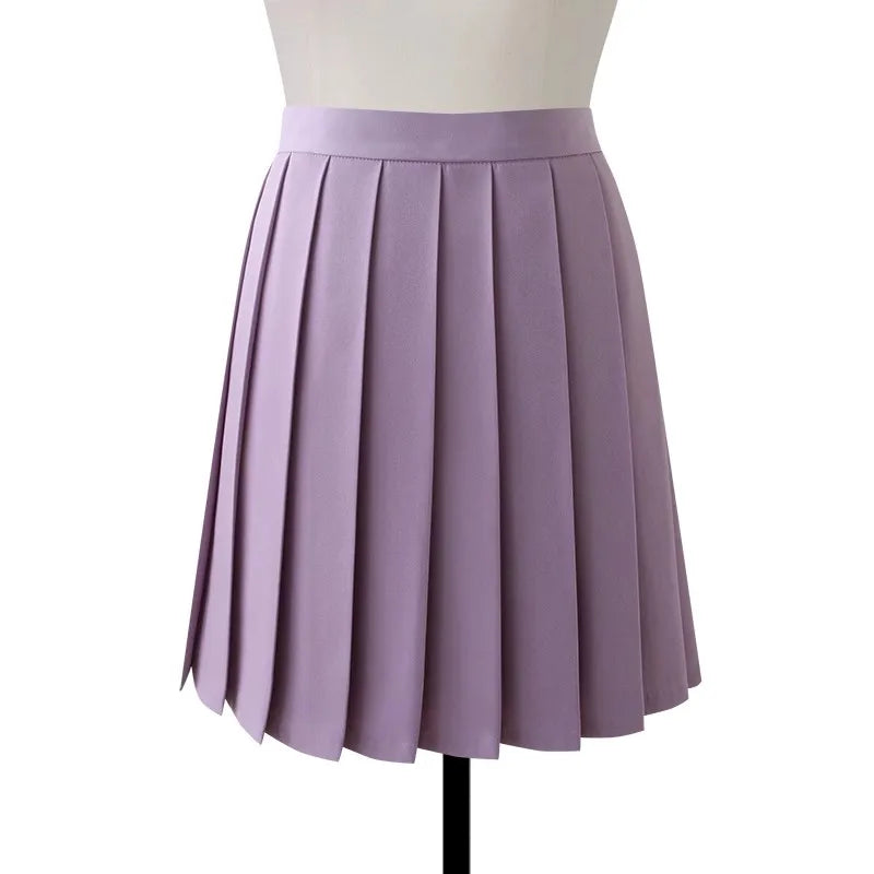 High Waist Pleated Midi Skirt