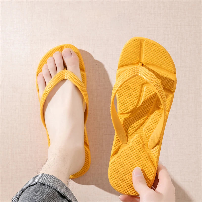 Men’s Black Massage Flip-Flops