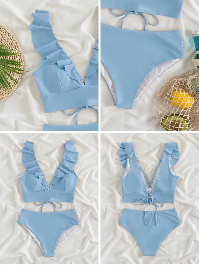 Ruffled Bikini Set Swimwear