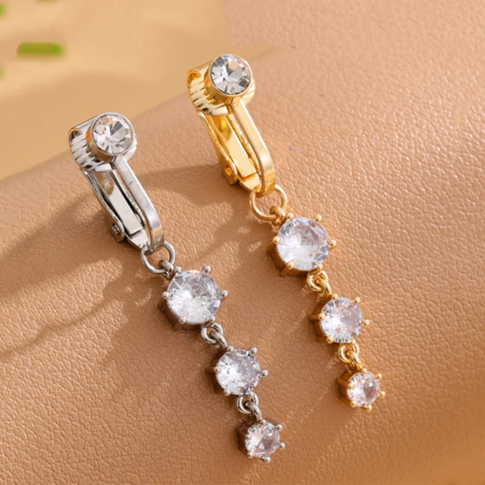 Butterfly Flower Clip Belly Ring
