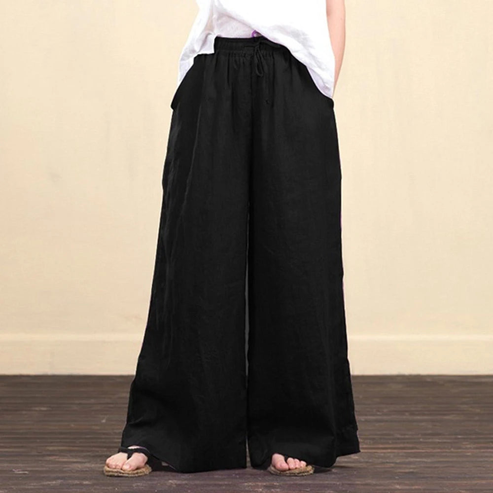 Cotton Linen Baggy Palazzo Pants