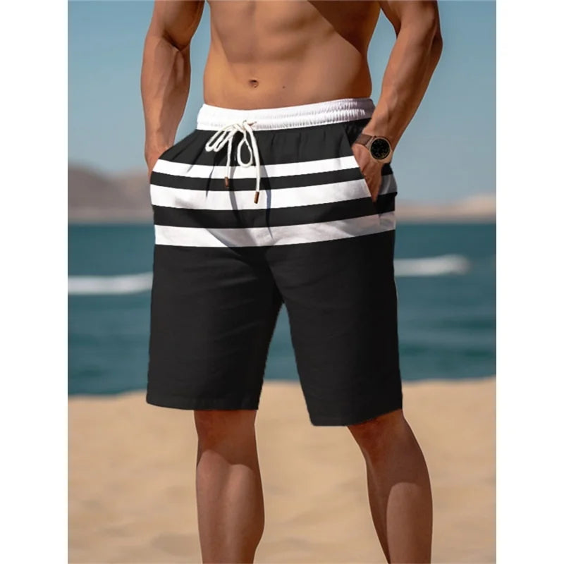 Men’s Colorful Striped Swim Trunks
