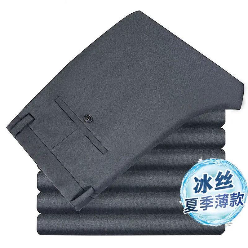 Elastic Slim Fit Business Trousers