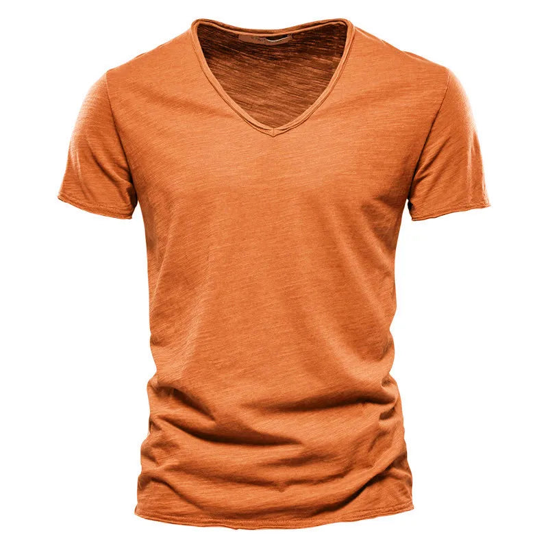 100% Cotton V-Neck Tee