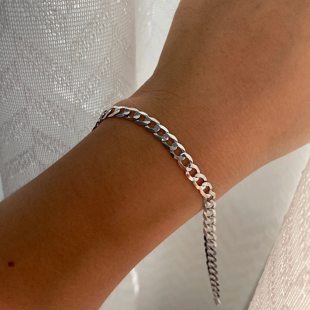 Sterling Silver Curb Bracelet