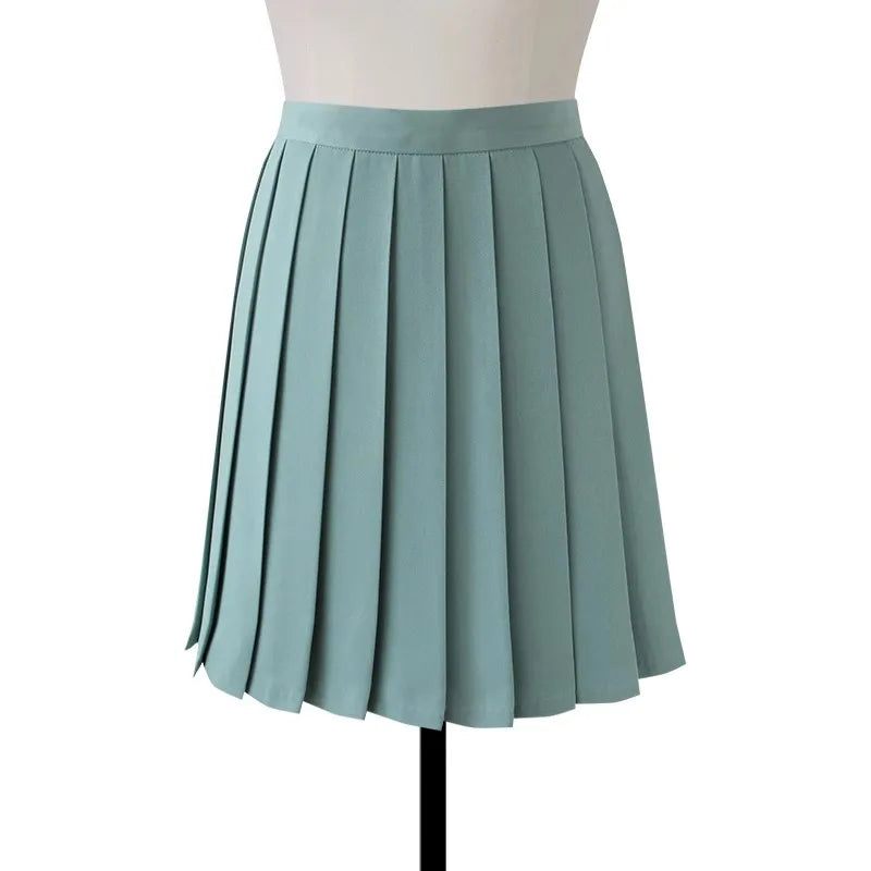 High Waist Pleated Midi Skirt