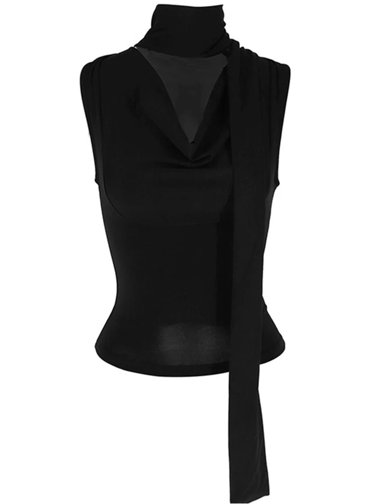 V-Neck Bandage Knit Tank