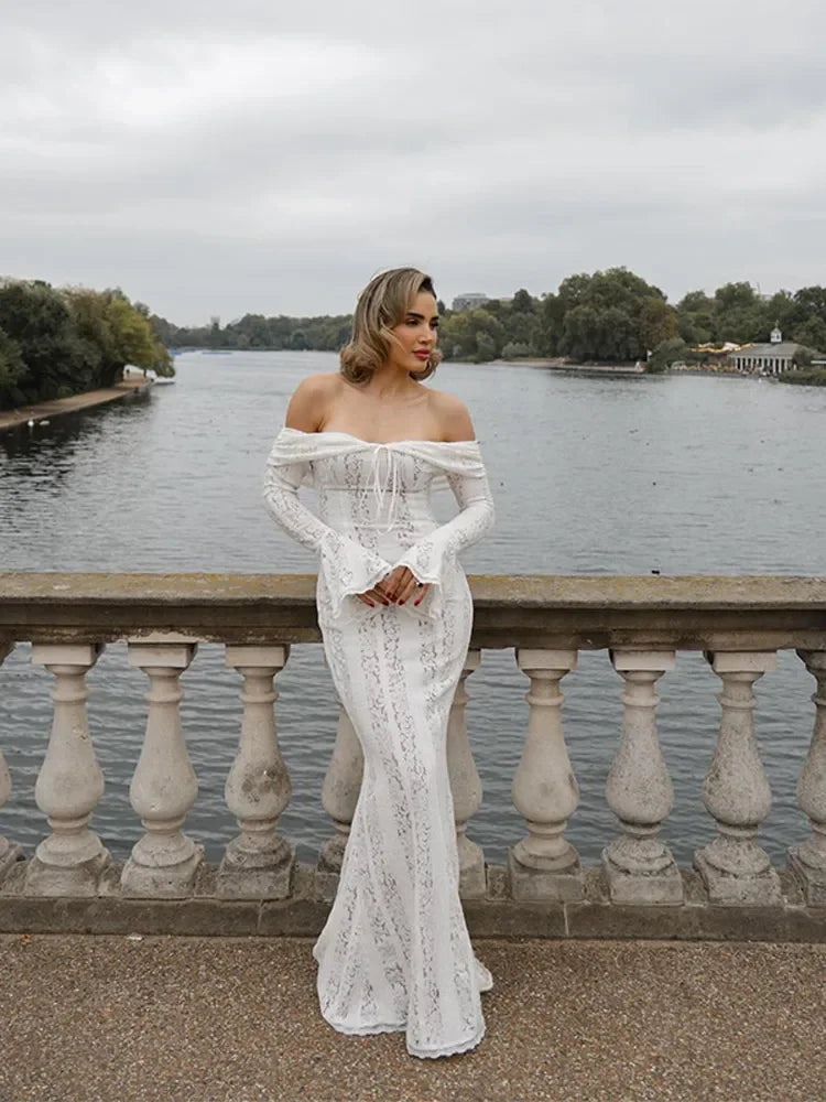 Lace Backless Party Dress